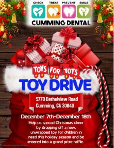 TOYS FOR TOTS EVENT AT CUMMING DENTIST OFFICE